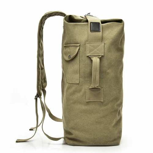 Mochila de lona para hombres Bolso de hombro Deportes Viaje Lona Militar Bolso de mano Equipaje - Imagen 7 de 42