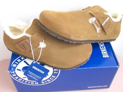 Birkenstock London Shearling Lammfell Slipper Slip On Hausschuhe Tea Braun Gr 43 - Bild 1 von 4