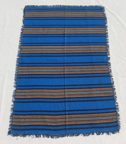 Vintage Traditional Handcrafted Flat Striped Kilim Rug for Home Décor 208x140 cm
