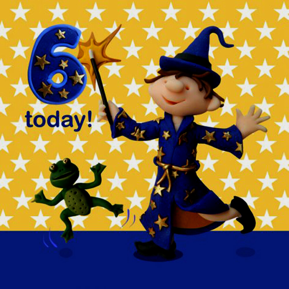 Happy 6th Birthday Greeting Card Boy Age 6 Holy Mackerel