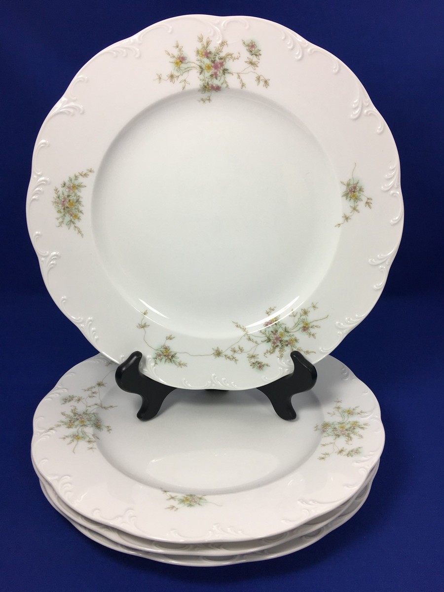 Rosenthal CATHERINE Classic Rose Collection DINNER PLATES Germany SET OF 4 #A
