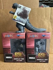 Godzilla Vinyl Figures Diamond Select Vinimates (2) In Sealed Boxes & 6" Bandai