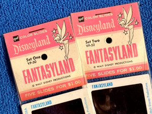 2 - Variant - 1966-70's Disneyland Souvenir "GAF" Color Slide Sets "Fantasyland"