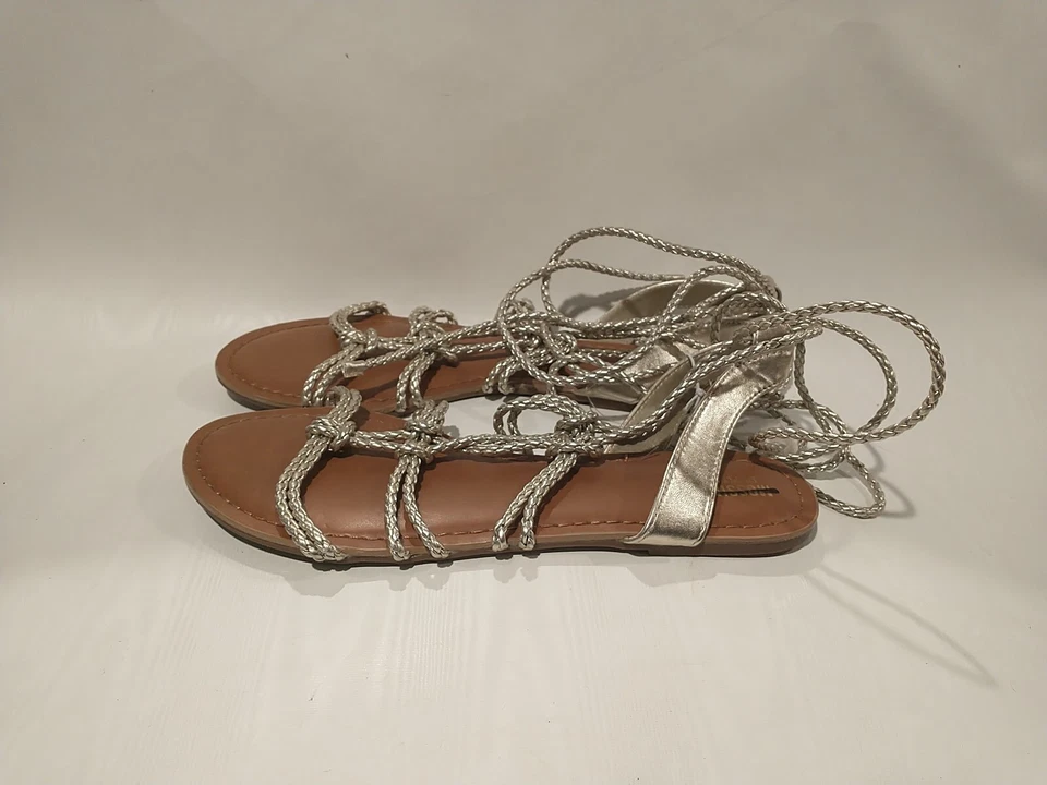 Mossimo Supply Sandalias Mujer Talla 8.5 Envolventes Tobillo Gladiador Sandalias Apretadas Foto 4 de 4