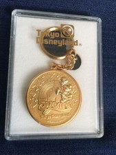 Disney Commemorative Engraved LG Key Ring Tokyo Disneyland 5 Years Anniversary