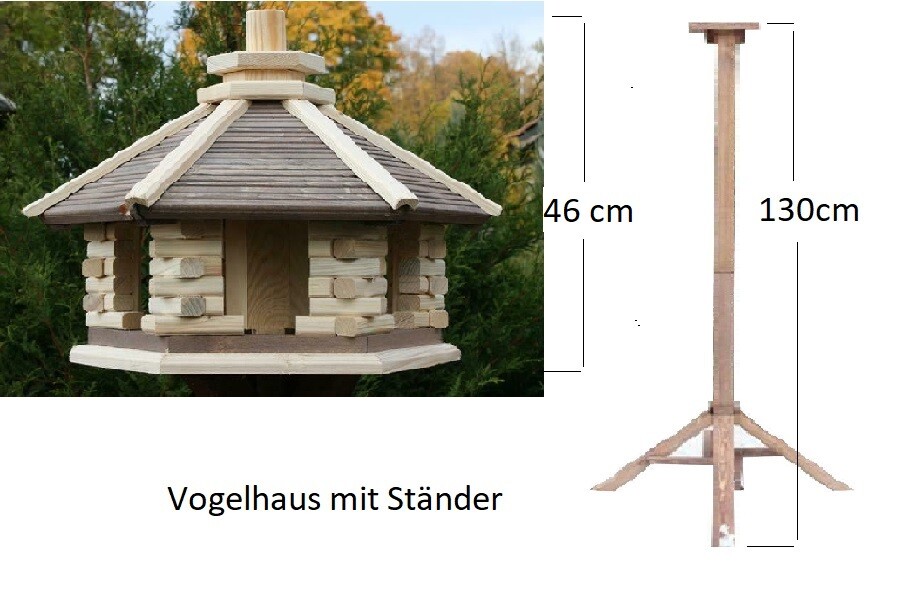 Vogelhaus,Vogelhäuschen,mit Einsatz zum Füttern,Futtersilo,Versionen