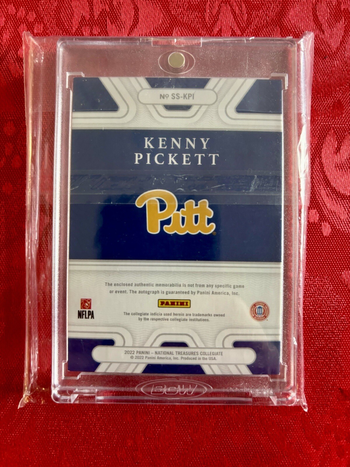 Kenny Pickett 2022 National Treasures Rookie Patch Auto College