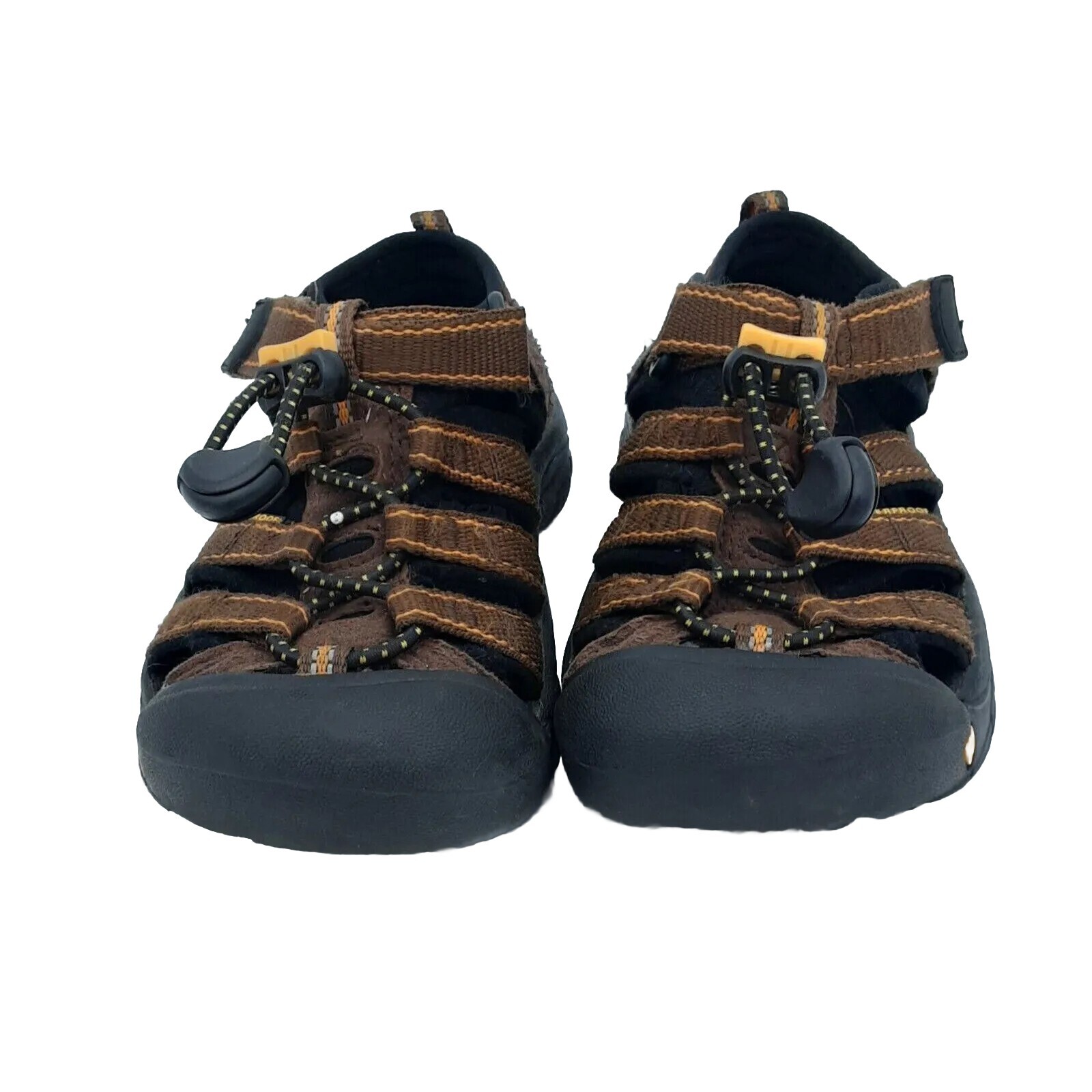 Scarpe da trekking Keen bambini marroni impermeabili regolabili sandali outdoor giovani taglia 10