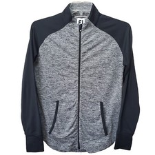 Footjoy Women  s Full-Zip Golf Jacket Logo Thumbholes Stretch Pockets Size Medium