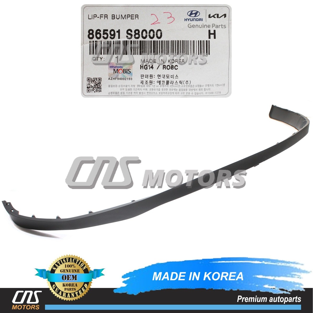 ✓GENUINE✓ Front Bumper Lower Deflector Lip for 20-22 Hyundai