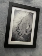 HappyHapi 4x6 Picture Frame,Set of 8 Black Picture Frames, Tabletop or Wall