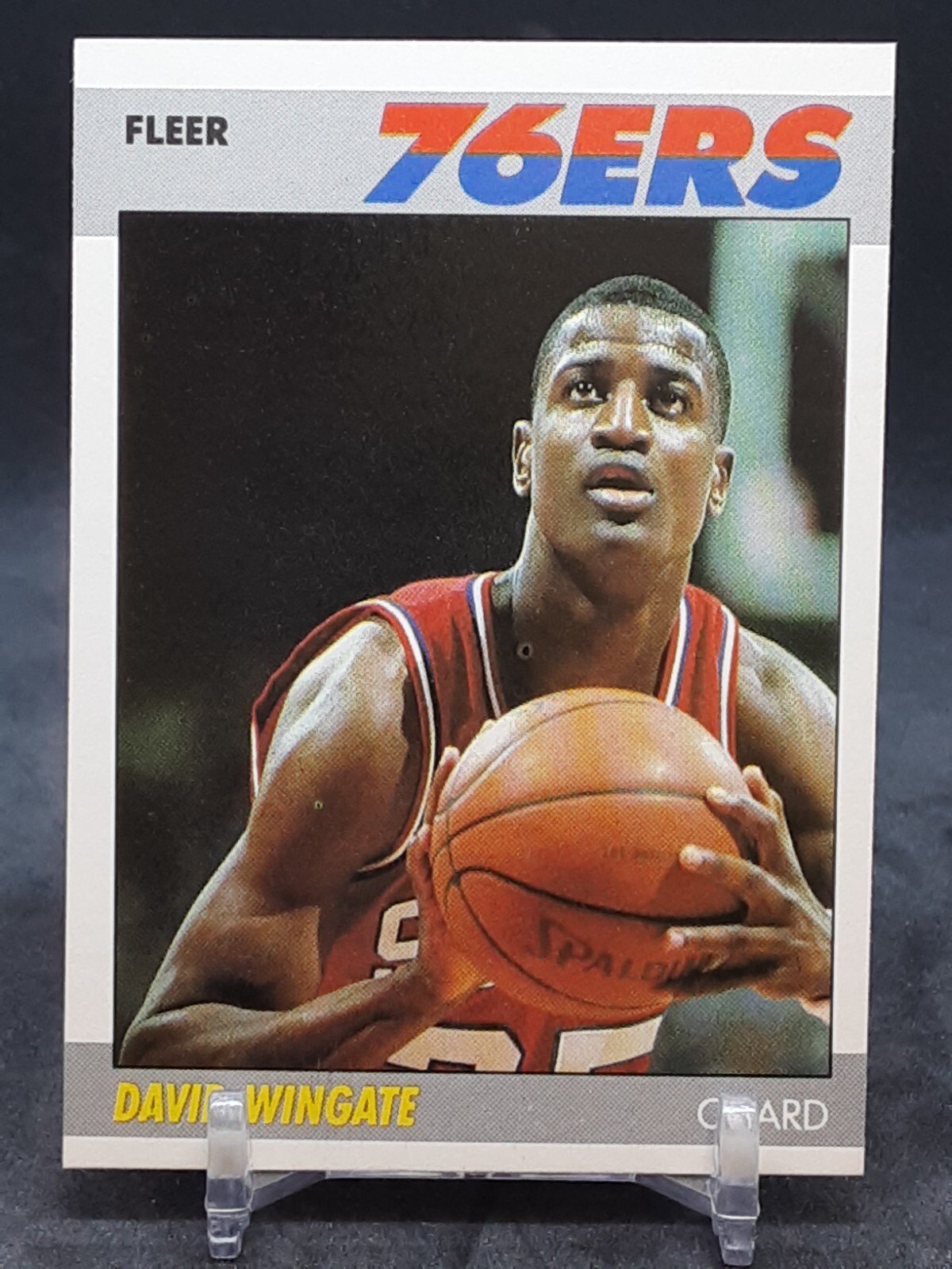 DAVID WINGATE 1987-88 FLEER #125 76ERS GEORGETOWN HOYAS