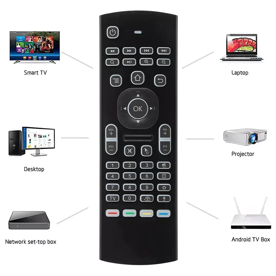 Mini Wireless Air Mouse Remote Backlight Keyboard 2.4GHz Gyro Sensor USB for - Image 3 of 4