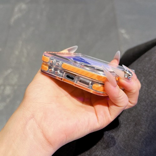 Case For Samsung Galaxy Z Flip6 Flip5 Flip4 Flip3 Shockproof Magnetic TPU Cover - Foto 4 di 21