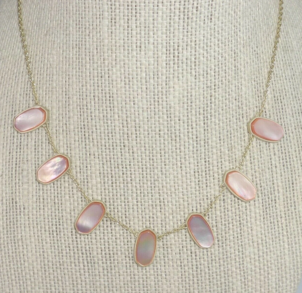 Kendra Scott Peach Mother Of Pearl Necklace www.lips mag