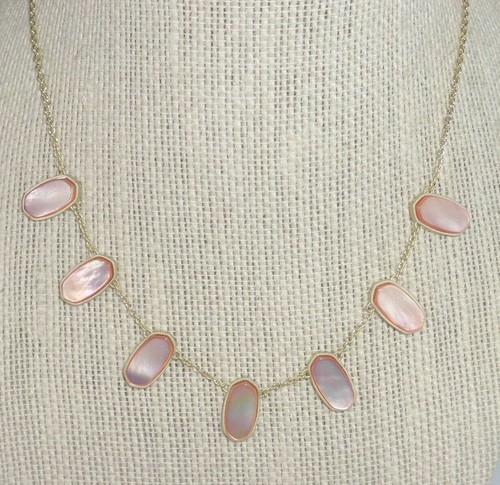 Pearl Meadow Necklace Gold MOP Station 