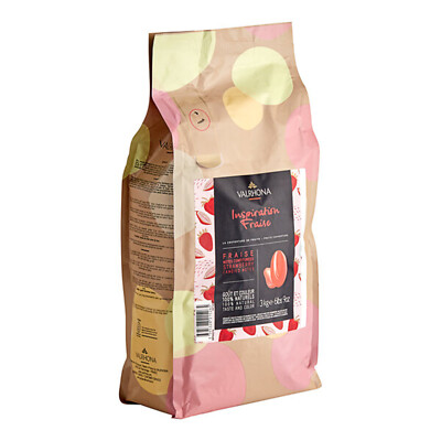 Valrhona Strawberry Inspiration Couverture Feve 6.6 lb - 3/Pieces WS-409VAL15391