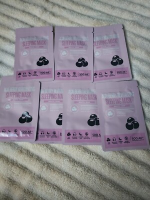 Brand New Acai Berry Revitalizing & Restorative Sleeping Face Mask 6 Pack
