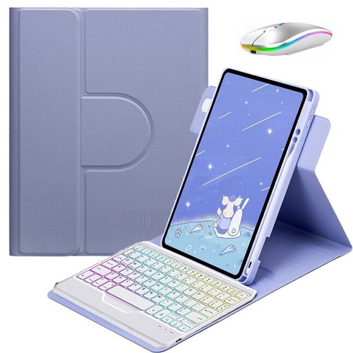 Backlit Keyboard Mouse Rotating Case Cover For iPad 6/7/8/9/10th Gen Air 4 5 Pro - Picture 12 of 71