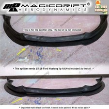 For 15-17 Ford Mustang Front Bumper Flat Chin Splitter Bottom Lip Diffuser