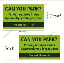 Prank Bad Parking Cards .  Practical Joke Cards x 20