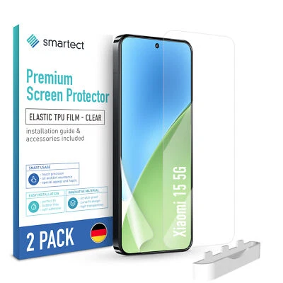 HANSEATIC BRANDS GMBH 2x TPU Schutzfolie Klar für Xiaomi 15 5G Displayschutz Panzerfolie Bildschirm