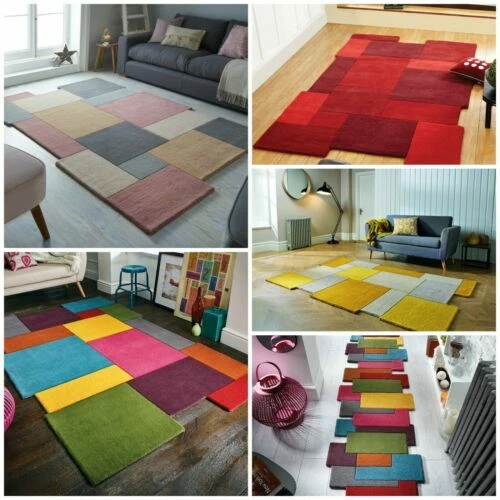 Tapis rouge en forme rectangle pour la maison