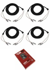 4 x 20 ft 2 Channel Shielded Twisted RCA PRO Audio Cable Amp Cable DS18