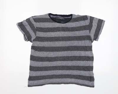 Primark Damen T-Shirt blau gestreift Baumwollmischung Basic Größe S Rundhals