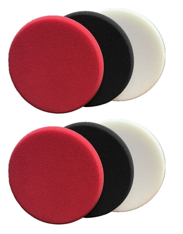 6 Pads - 6&rdquo; Lake Country Flat Foam ThinPro Polishing Pads