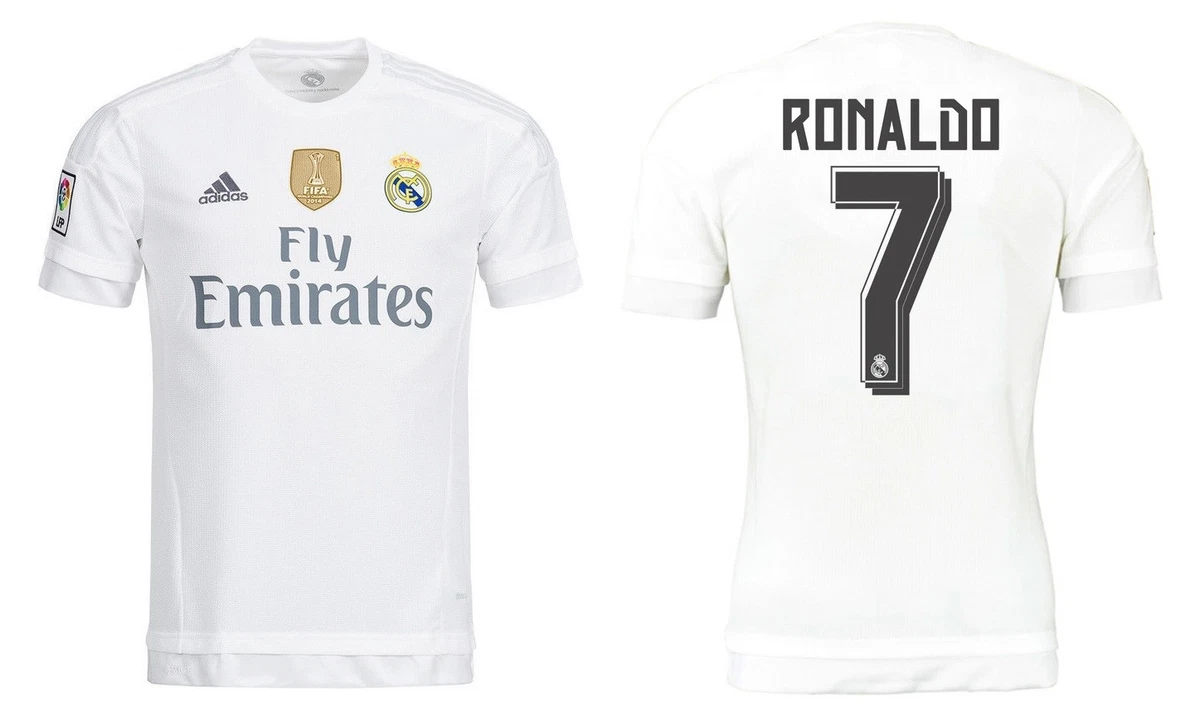 Maillot Adidas Real Madrid 2015 2016 Home WC Ronaldo 7 128 3XL CR7