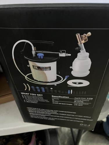 FOUR UNCLES 3L Vacuum Brake Bleeder - Pneumatic Kit with - Foto 6 di 8