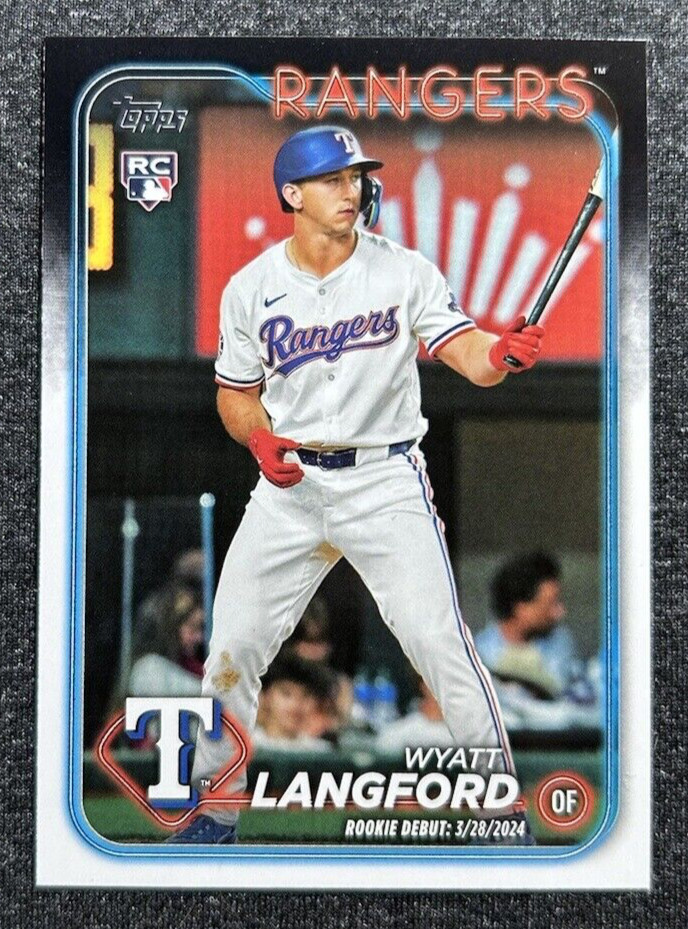 2024 Topps Update Wyatt Langford Rookie RC Base #US151 Rangers