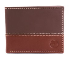 Timberland Men's Genuine Two Tone Leather Credit Card Billfold Commuter Wallet