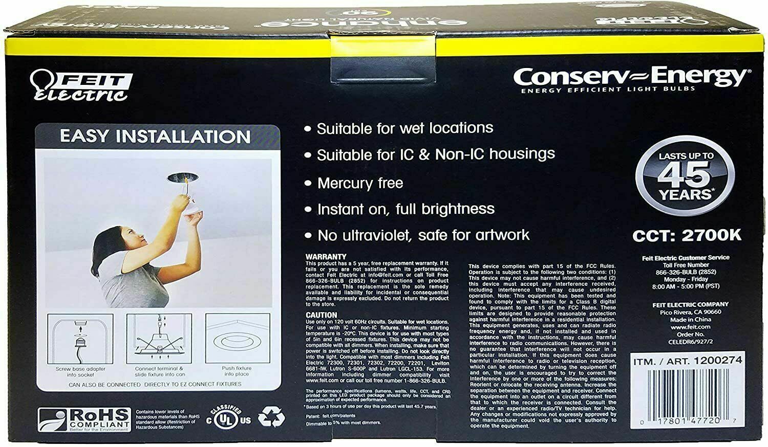 Feit CELEDR6/927/2 90+ CRI 75W Bulb, Soft White 17801477207 eBay