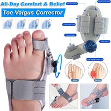 Big Toe Straightener Adjustable Separators Bunion Corrector Foot Pain Relief US
