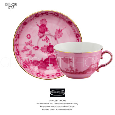 Richard Ginori - Oriente Italiano Porpora - Tea Cup With Saucer - 220 Ml