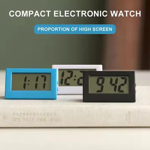 LCD Small Battery-operated Digital Clock With Button For Office Table~ U6A9 - Picture 3 of 12