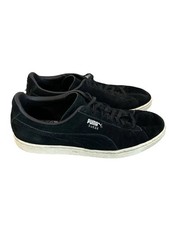 Puma Classic Black Suede Trainers UK 9 365705-02 42 White Sole