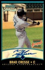 2001 Bowman Chrome Brad Cresse Refractor Autograph #332 card