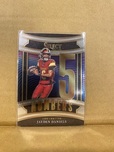 2025 Panini Select Jayden Daniels Numbers #22 Washington Commanders