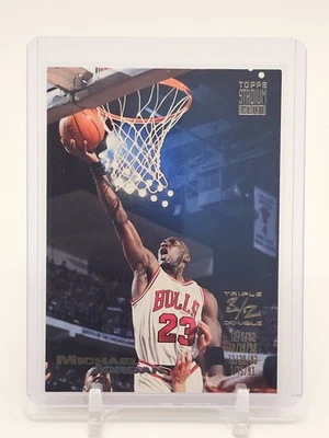 MICHAEL JORDAN 1993-94 TOPPS STADIUM CLUB TRIPLE DOUBLE #1 BULLS C Q7689 - Image 1 of 2