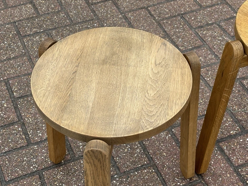 Pair Of Oak Skagerak Nomad Designer Stacking Stools - Image 4 of 4
