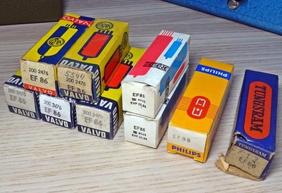 Konvolut 9x Röhre EF86 Valvo RFT Philips Tungsram ungebraucht / NOS