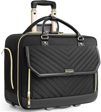 Rolling Laptop Bag Women, Rolling Briefcase for Women for Work, 17.3 Inch Comput