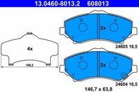Bremsscheiben-BremsbeläGe-Kit ATE 13.0460-8013.2 Jeep 0 6800 3701AA