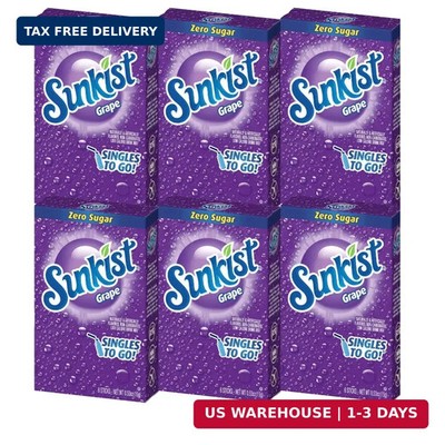 Drink Mix, Grape, Non-Carbonated, Low-Calorie, Zero Sugar, 6 CT in each box (Pac
