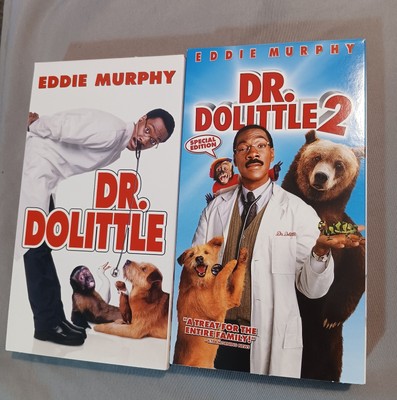 Dr. Dolittle 1 (1998) & 2 (2001) - VHS - Eddie Murphy TESTED