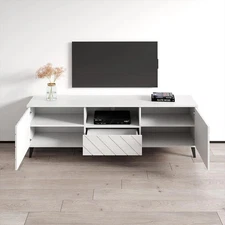 Paris Modern 71-inch TV Stand White Modern & Contemporary, Mid-Century Modern