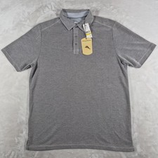 Tommy Bahama Shoreline Surf Polo Shirt Men's Medium Gray Golf Casual Comfort NWT